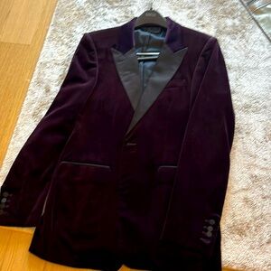 Burberry dark purple tailored jacket size 50